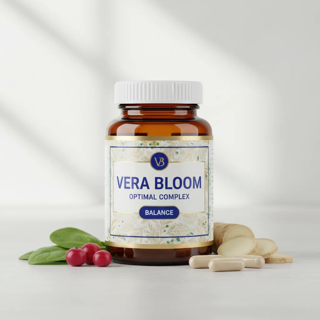 Vera Bloom Optimal Complex - amber glazen pot met zwart deksel, studioshot
